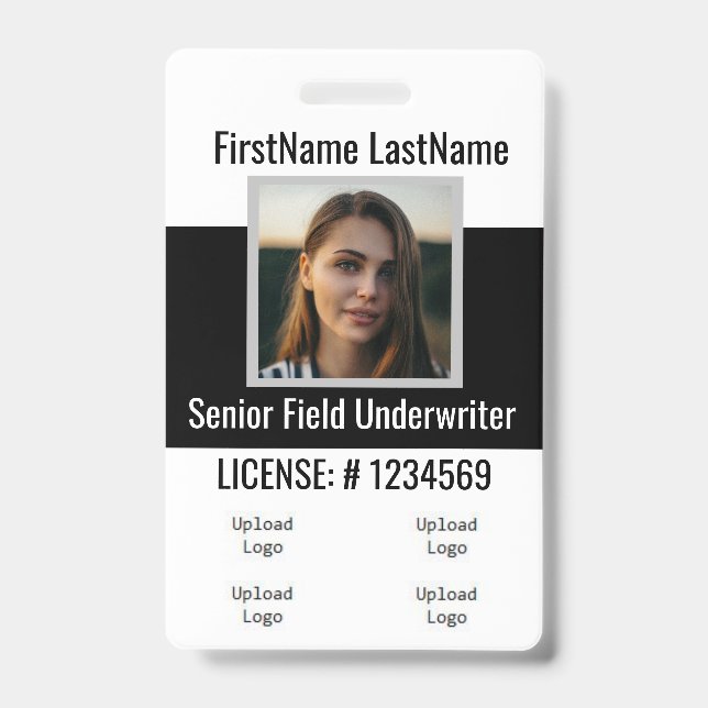 Versicherungsschutz-Agent-Abzeichen-Front und Back Ausweis (Vorderseite)