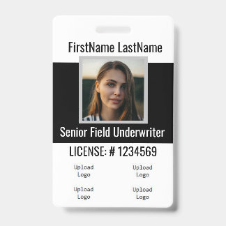 Versicherungsschutz-Agent-Abzeichen-Front und Back Ausweis