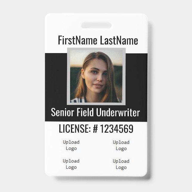 Versicherungsschutz-Agent-Abzeichen-Front und Back Ausweis (Vorderseite)