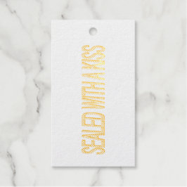 versiegelt mit Kiss-Liebe-Zitaten Geschenkanhänger