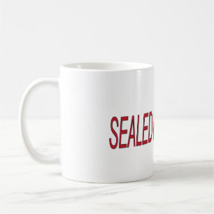 versiegelt mit Kiss-Liebe-Zitaten Kaffeetasse