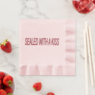versiegelt mit Kiss-Liebe-Zitaten Serviette