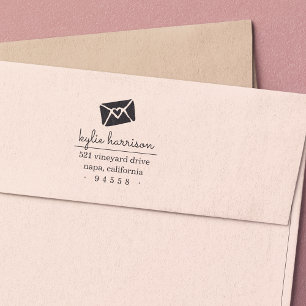 Versiegelt mit Kiss-Rücksendeadresse-Briefmarke Permastempel