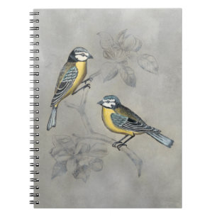Versilberte Vogel-Paare des Aviary- Notizblock
