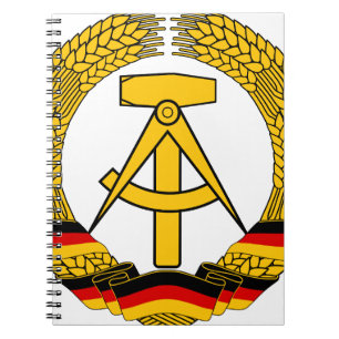 Versinnbildlichen Sie der DDR - nationales Emblem Notizblock