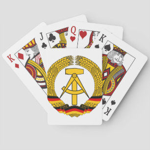 Versinnbildlichen Sie der DDR - nationales Emblem Spielkarten