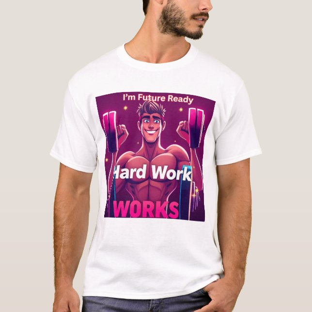 Version "Hard Work" für männliche Benutzer T-Shirt (Vorderseite)