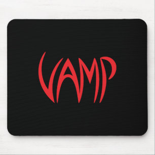 Version Vamp Text (schwarz/rot) Mousepad