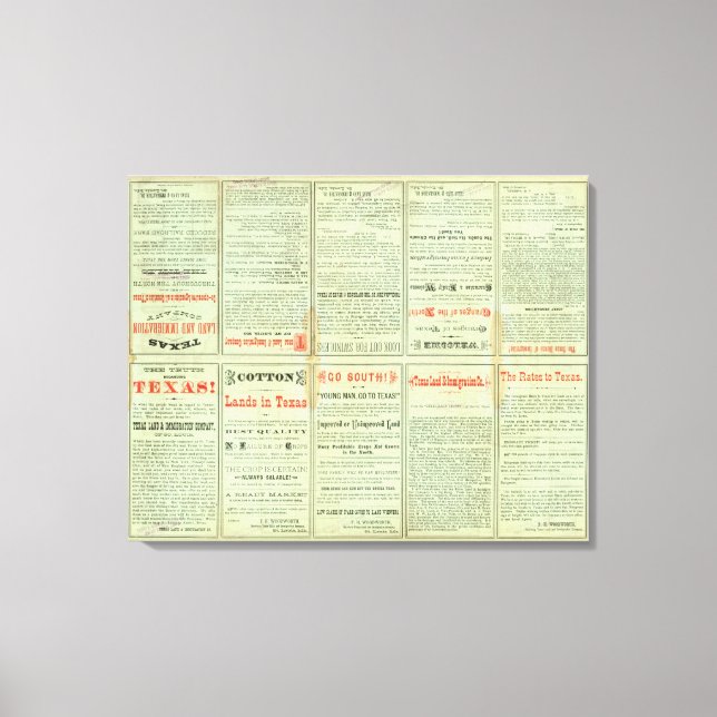 Verso Staat von Texas Leinwanddruck (Vorderseite)