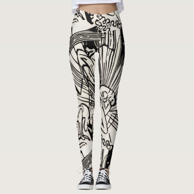 Versöhnung von Franz Marc Black und White Leggings (Vorderseite)