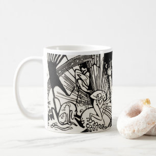 Versöhnung von Franz Marc Famous Woodcut Kaffeetasse