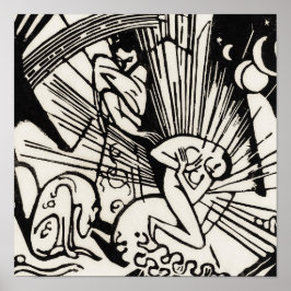 Versöhnung von Franz Marc Famous Woodcut Poster