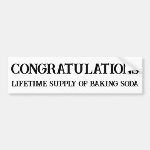 Versorgung mit Backsoda-Autoaufkleber Autoaufkleber