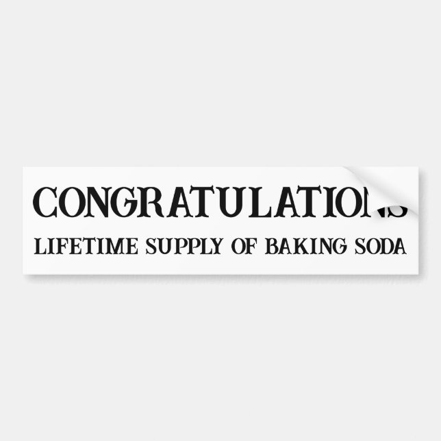 Versorgung mit Backsoda-Autoaufkleber Autoaufkleber (Vorne)