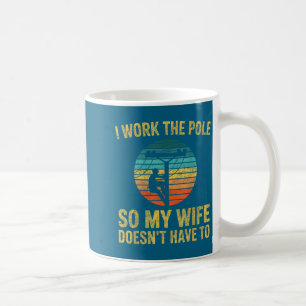 Versorgungsarbeiter Retro-Sonnenuntergang, ich arb Kaffeetasse