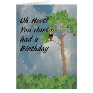 Verspätete Geburtstagskarte mit Niedlichem Burrowl