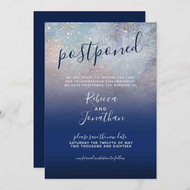 Verspätete Hochzeit der Sternenflottengalaxie Einladung (Vorne/Hinten)