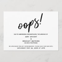 Verspätete Hochzeit humorvolle "Oops"!Ankündigung
