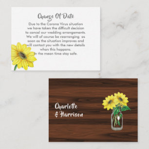 Verspätete Hochzeitänderung Begleitkarte