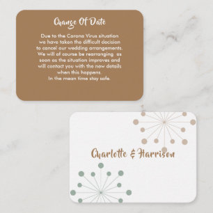 Verspätete Hochzeitänderung Begleitkarte