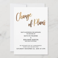 Verspätete Hochzeitgoldenänderung