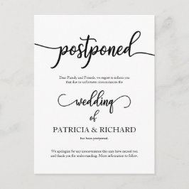 Verspätete Hochzeitsankündigung Elegante Kalligrap Postkarte