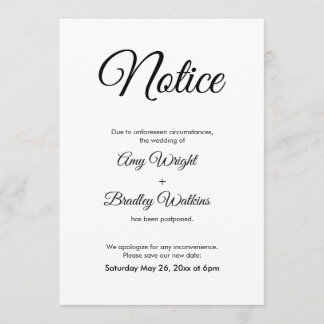 Verspätete Hochzeitsankündigung Elegante Mitteilun Einladung