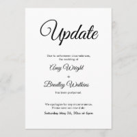 Verspätete Hochzeitsankündigung Elegantes Update