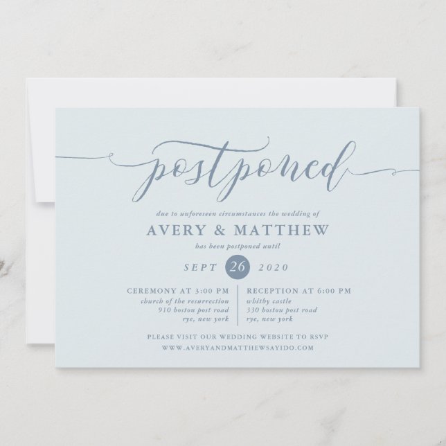 Verspätete Hochzeitsfeier und Empfang Einladung (Vorderseite)