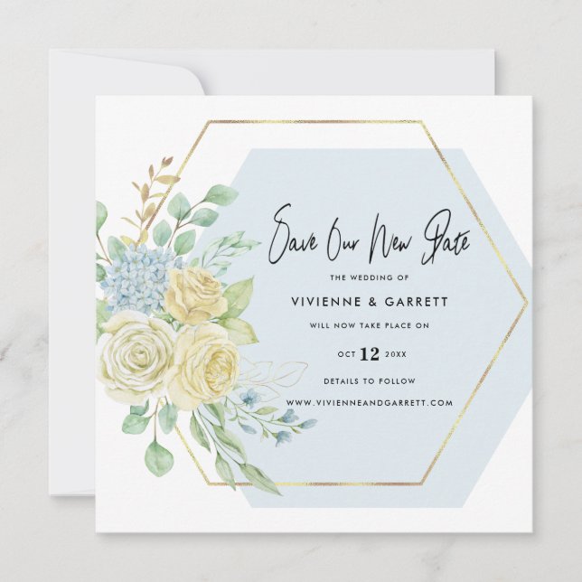 Verspätete Hochzeitsszenario Save The Date (Vorderseite)