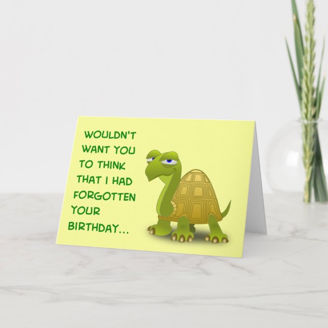 Verspäteter Geburtstag Rolle-Ihr-Eigene Schablone Karte (Vorderseite)