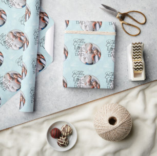 Verspätetes Geburtstags-Kalligrafie-Foto-Design fü Geschenkpapier