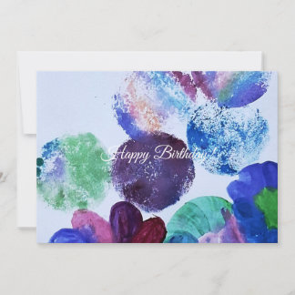 Verspielte Abstrakte Aquarell-Kreise Geburtstag Einladung