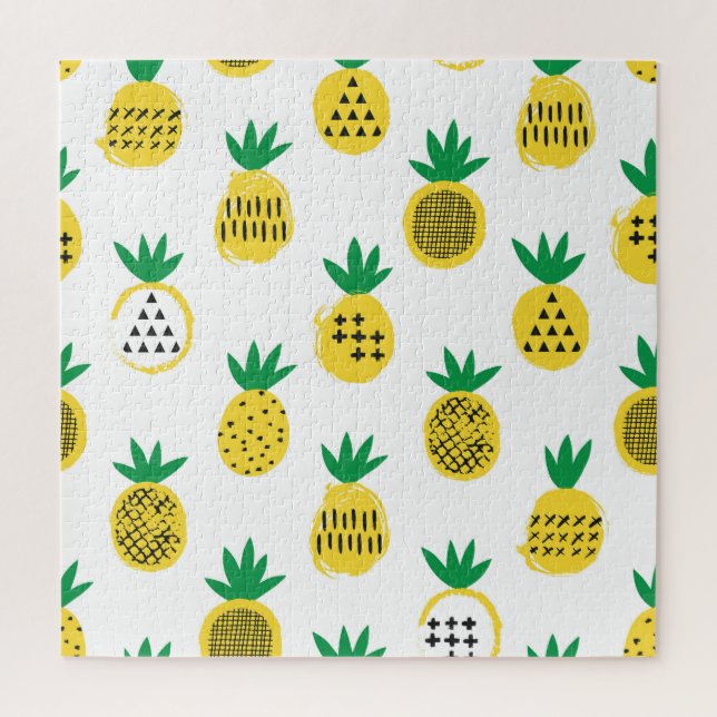 Verspielte Ananas: kinderfreundlich Vintag Puzzle (Vertikal)