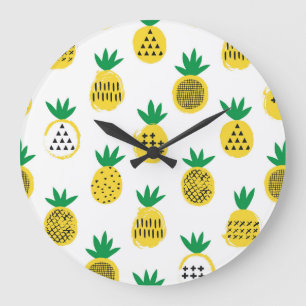 Verspielte Ananas: Kinderfreundlich Vintage Große Wanduhr