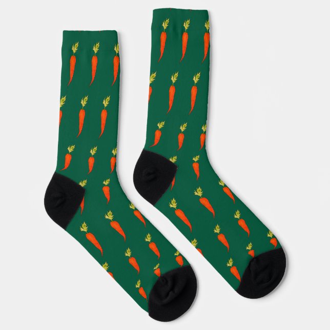 Verspielte Aquarell-Karotte Socken (Rechts)
