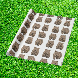 verspielte australische Wombats Geschenkpapier