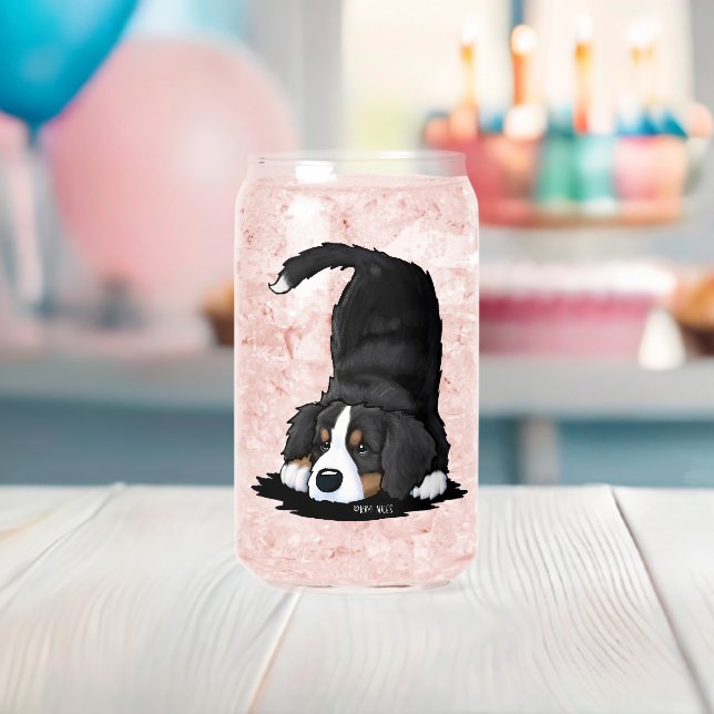 Verspielte Berner Welpen-Kunst Dosenglas (Insitu (Baby Party))