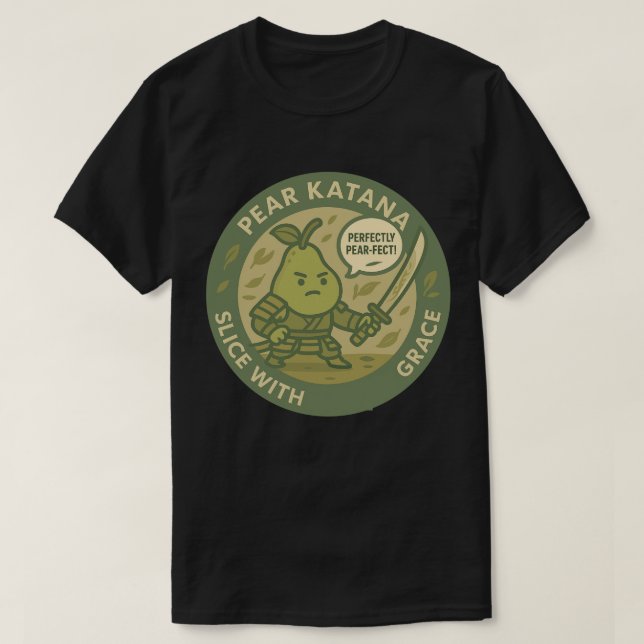 Verspielte Birnen-Samurai-Disziplin  T-Shirt (Design vorne)