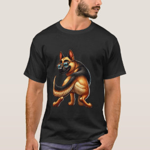 Verspielte Cartoon-Illustration eines deutschen Sc T-Shirt