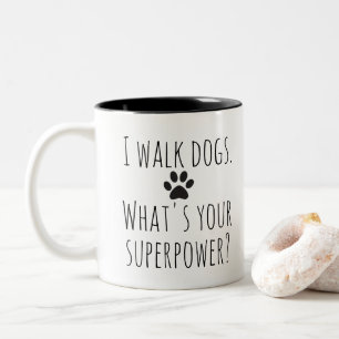 Verspielte Fette Schwarze Typografie Hundeausführe Zweifarbige Tasse