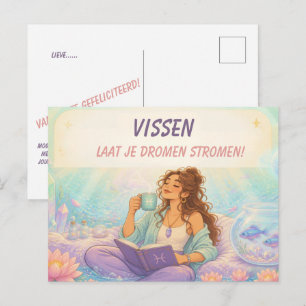 Verspielte Fische-Geburtstagskarte für [Sie] Postkarte