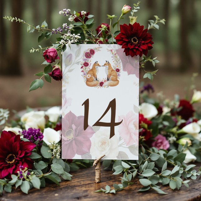 Verspielte Fox Herbsthochzeit Tischnummer (Celebrate your love with rustic charm and woodland romance!)