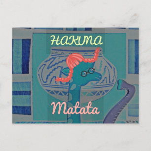 Verspielte Giraffen-Kunst: Ein Afrikanisches Vergn Postkarte