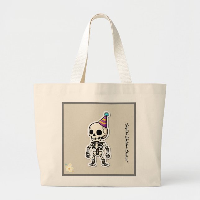 "Verspielte Halloween-Illustration" Jumbo Stoffbeutel (Vorne)