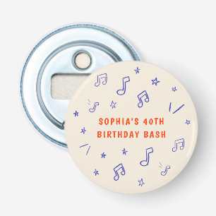 Verspielte handgezeichnete Illustrationen zum 40.  Flaschenöffner