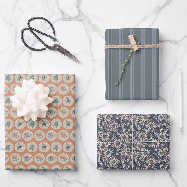 Verspielte Käfer  Geschenkpapier Set (Vorderseite)