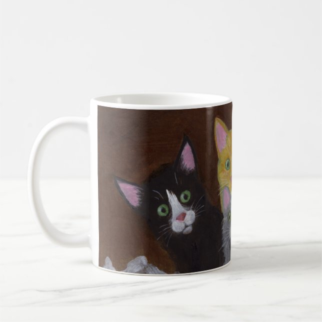 Verspielte Kätzchen Kaffeetasse (Links)