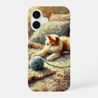 Verspielte Katze iPhone 16 Hülle