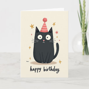 Verspielte Katzen-Geburtstagskarte Karte